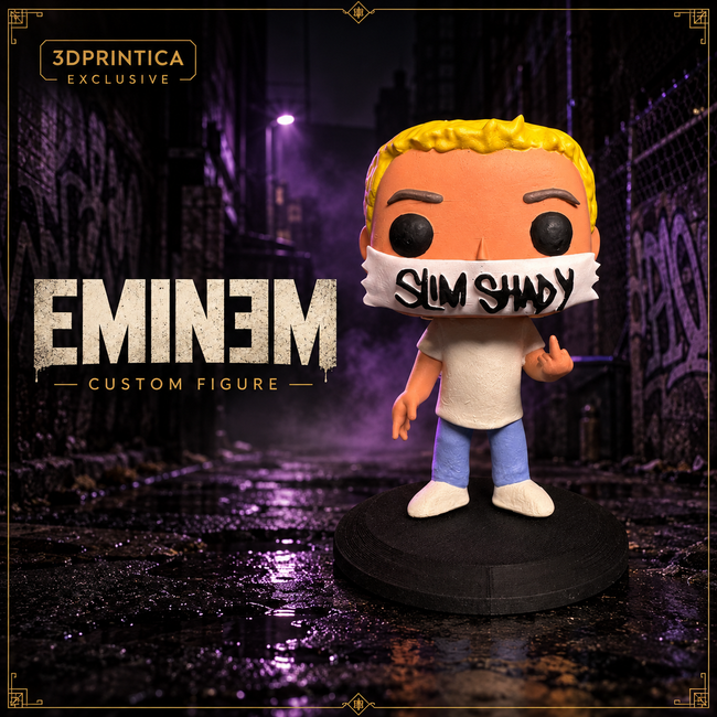Eminem Custom Funko-Style Figure — custom handmade figure by 3DPrintica