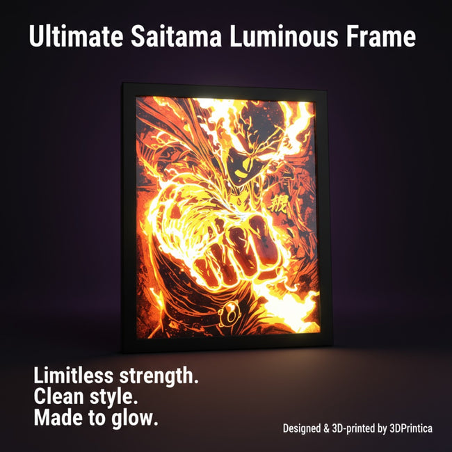 Ultimate Saitama • One Punch Man — Luminous Art Φωτιζόμενη Κορνίζα