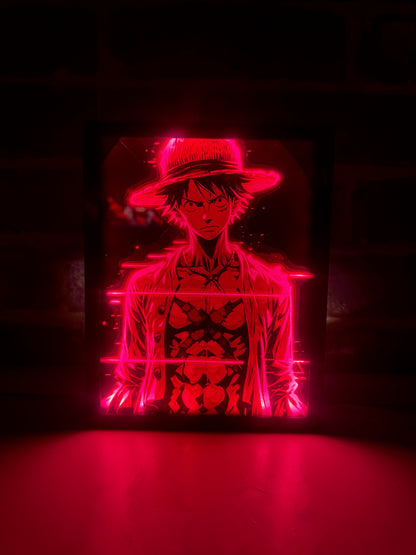 LUFFY - ONE PIECE Φωτιζόμενη Κορνίζα | 3DPrintica Exclusive