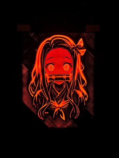 NEZUKO - DEMON SLAYER Φωτιζόμενη Κορνίζα | 3DPrintica Exclusive