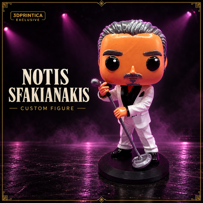 Notis Sfakianakis Custom Funko-Style Figure — custom handmade figure by 3DPrintica