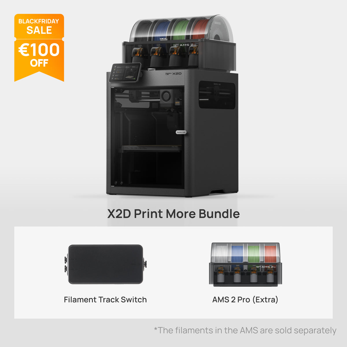 Bambu Lab X2D Print More Bundle — επίσημη φωτογραφία κατασκευαστή