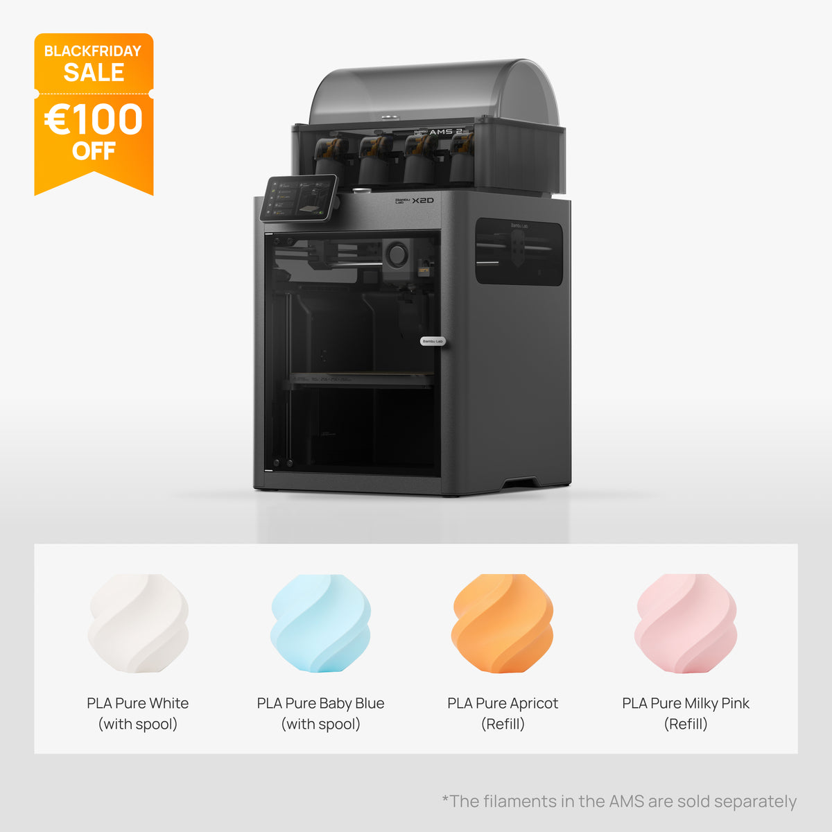 Bambu Lab X2D Combo Print with Care Bundle — επίσημη φωτογραφία κατασκευαστή