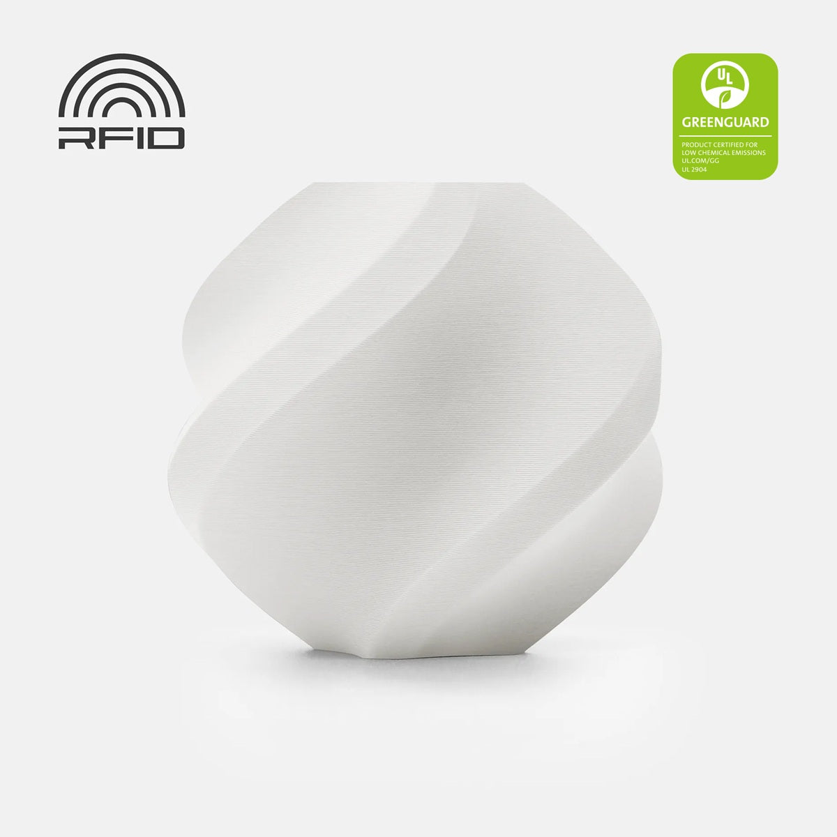 Bambu Lab PLA Matte — Refill 1kg — Ivory White (11100) · επίσημο δείγμα χρώματος Bambu Lab