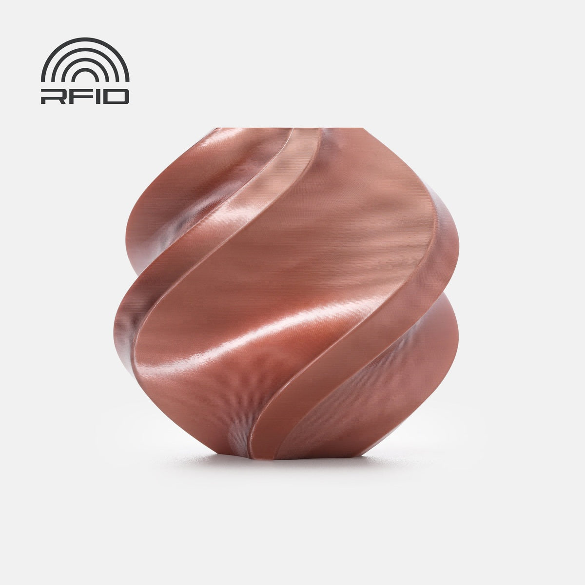 Bambu Lab PLA Silk+ — With Spool 1kg — Rose Gold (13206) · επίσημο δείγμα χρώματος Bambu Lab