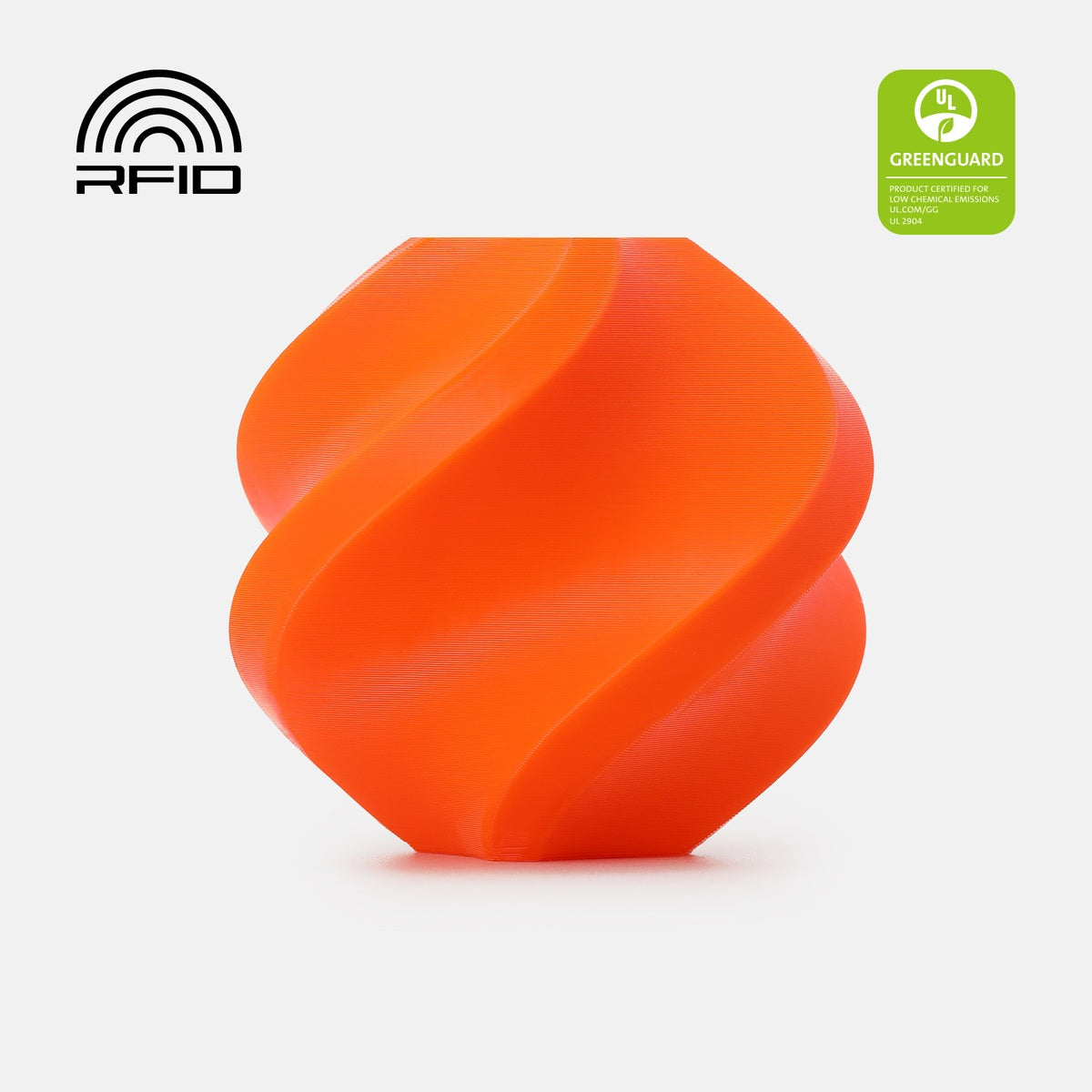 Bambu Lab PETG Basic — With Spool 1kg — Orange (30301) · official Bambu Lab colour sample