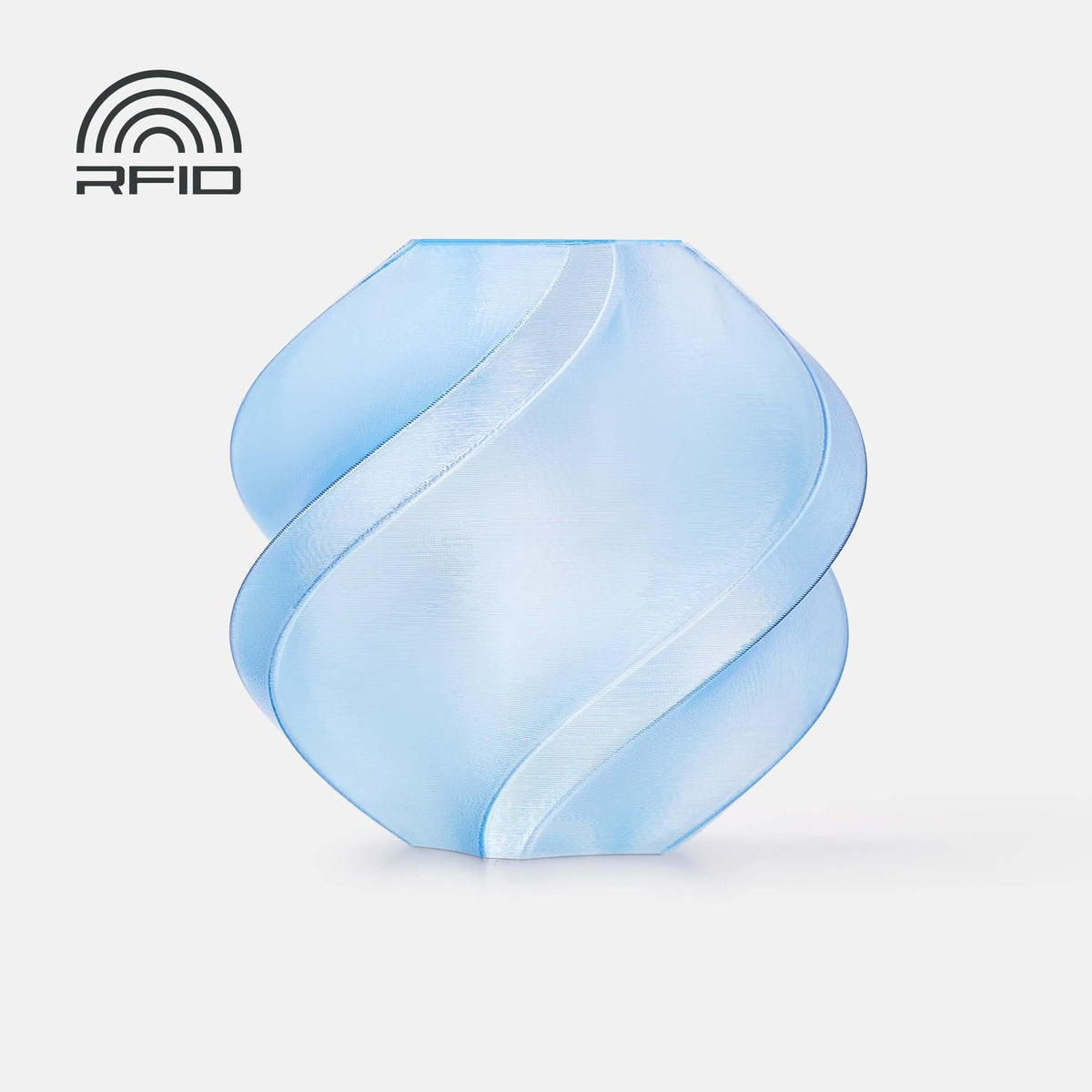 Bambu Lab PETG Translucent — Refill 1kg — Light Blue (32600) · επίσημο δείγμα χρώματος Bambu Lab