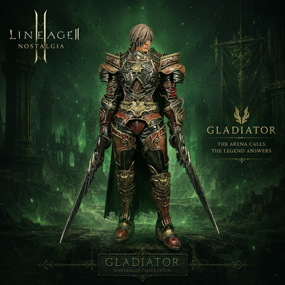 GLADIATOR "Aden's Dread Duelist" Hand-Painted Statue 25cm | Lineage II Nostalgia Collection