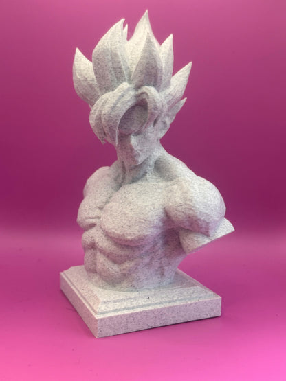 Goku Ultra Instinct — Marble-Effect Bust • 15 cm