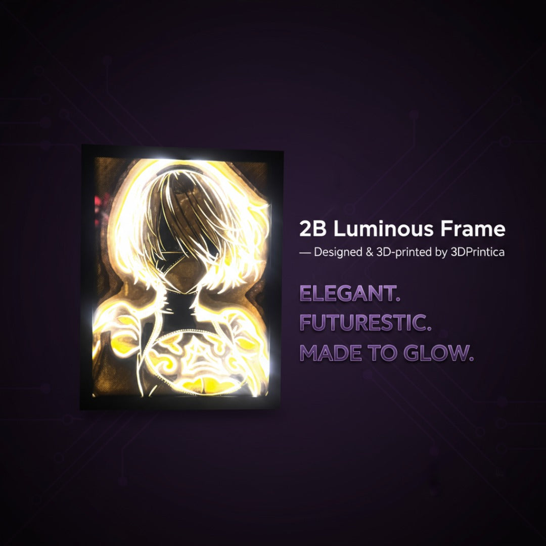 2B - NIER AUTOMATA Φωτιζόμενη Κορνίζα | 3DPrintica Exclusive