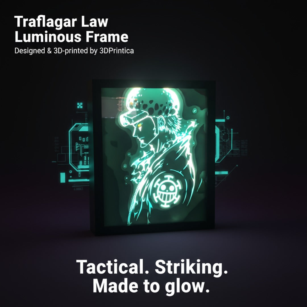 TRAFALGAR LAW - ONE PIECE Φωτιζόμενη Κορνίζα | 3DPrintica Exclusive