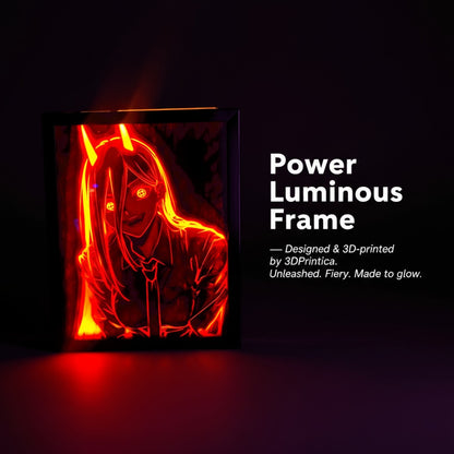 Power • Chainsaw Man — Luminous Art Φωτιζόμενη Κορνίζα