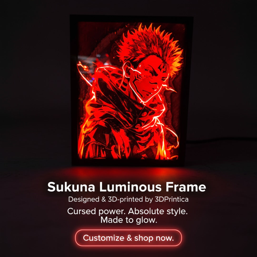 SUKUNA - JUJUTSU KAISEN Φωτιζόμενη Κορνίζα | 3DPrintica Exclusive