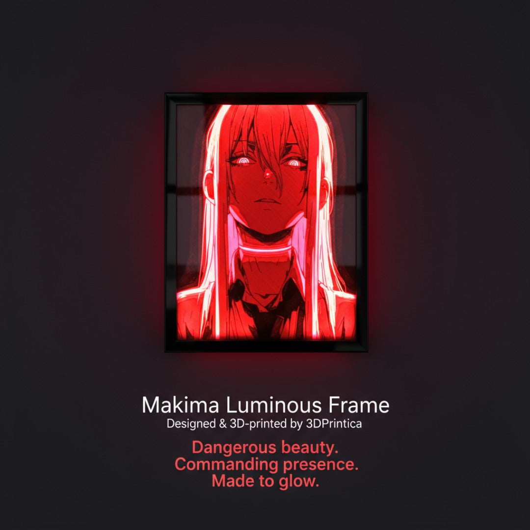 MAKIMA - CHAINSAW MAN Φωτιζόμενη Κορνίζα | 3DPrintica Exclusive