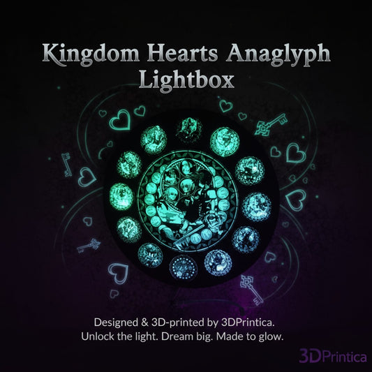 KINGDOM HEARTS Ανάγλυφο Φωτιστικό | 3DPrintica Exclusive