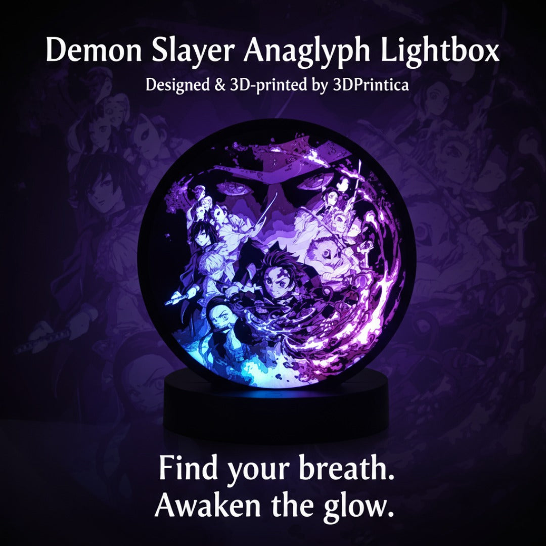 DEMON SLAYER Ανάγλυφο Φωτιστκό | 3DPrintica Exclusive