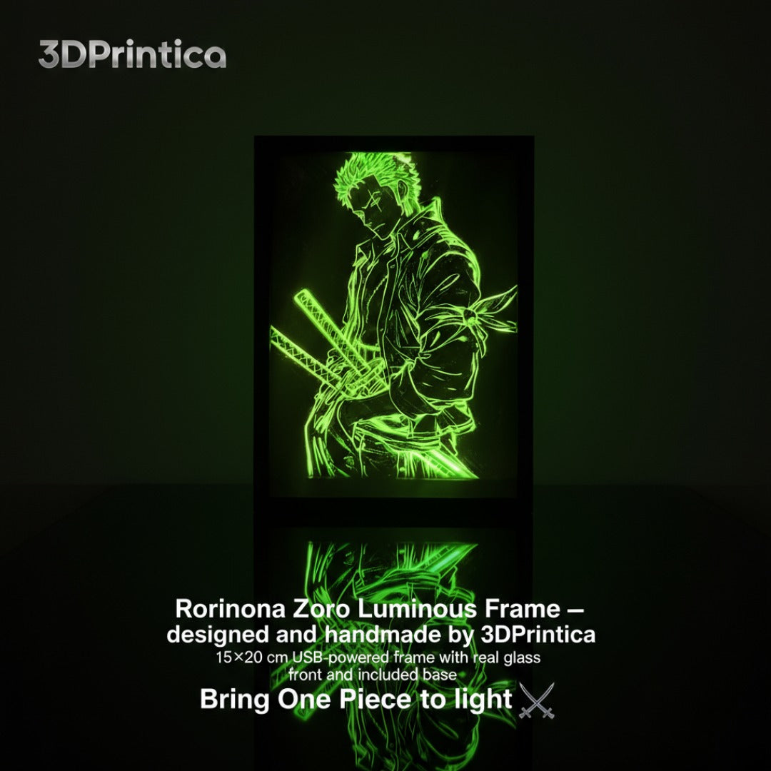 Roronoa Zoro Φωτιζόμενη Κορνίζα  | 3DPrintica Exclusive