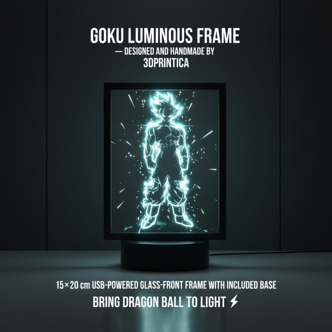 GOKU - DRAGON BALL Φωτιζόμενη Κορνίζα  | 3DPrintica Exclusive