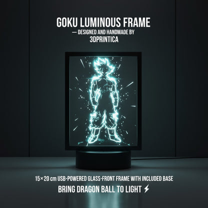 GOKU - DRAGON BALL Φωτιζόμενη Κορνίζα  | 3DPrintica Exclusive