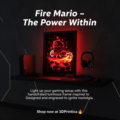 SUPER MARIO Φωτιζόμενη Κορνίζα | 3DPrintica Exclusive