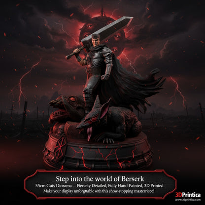 Guts – Berserk 55 cm Diorama | Hand-Painted Collector’s Statue | 3DPrintica Exclusive