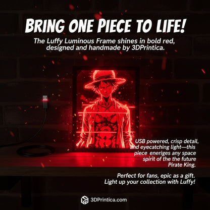 LUFFY - ONE PIECE Φωτιζόμενη Κορνίζα | 3DPrintica Exclusive