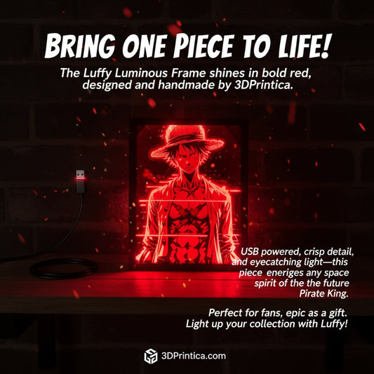 LUFFY - ONE PIECE Φωτιζόμενη Κορνίζα | 3DPrintica Exclusive