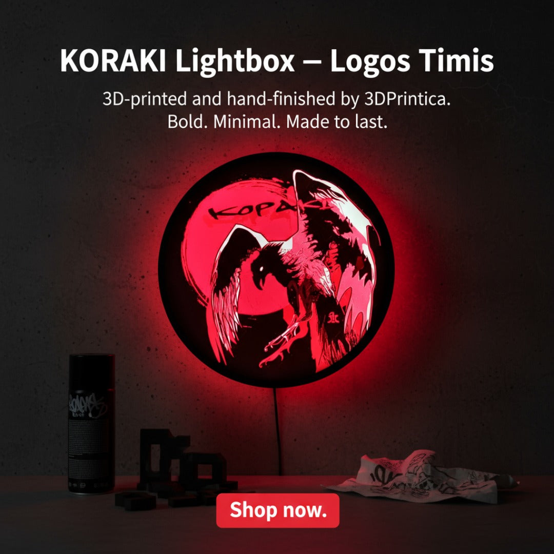 ΚΟΡΑΚΗ – ΛΟΓΟΣ ΤΙΜΗΣ Ανάγλυφο Φωτιστικό | 3DPrintica