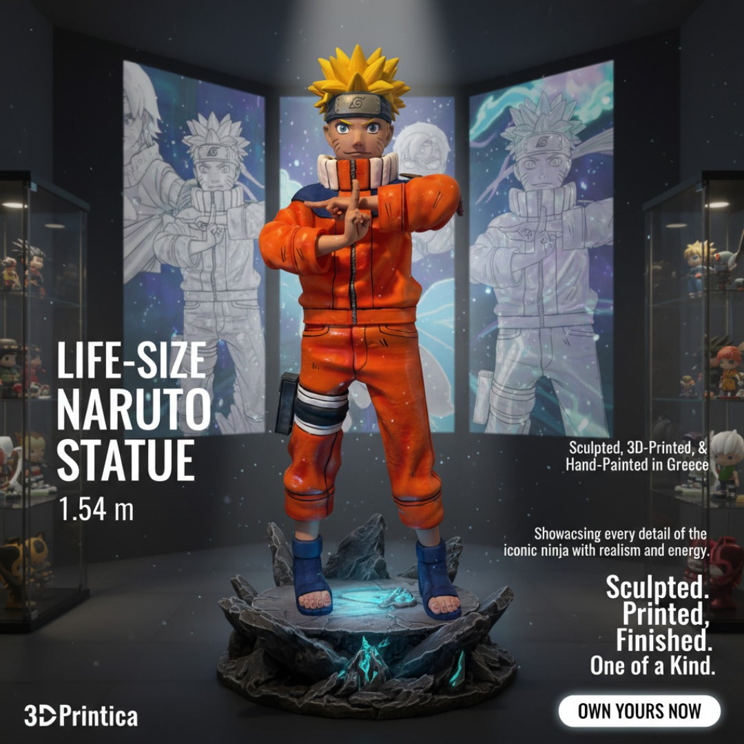 Naruto Uzumaki – Life-Size 1.54m Άγαλμα | 3DPrintica Exclusive