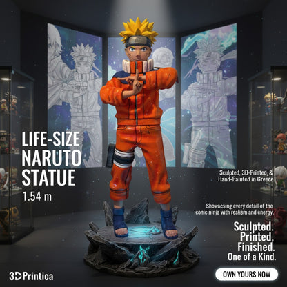Naruto Uzumaki – Life-Size 1.54m Άγαλμα | 3DPrintica Exclusive