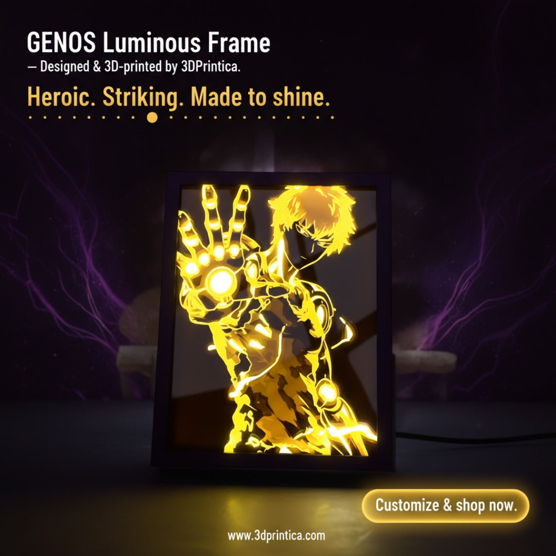GENOS - ONE PUNCH MAN Φωτιζόμενη Κορνίζα | 3DPrintica Exclusive
