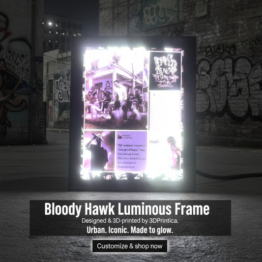 BLOODY HAWK Φωτιζόμενη Κορνίζα | 3DPrintica Exclusive