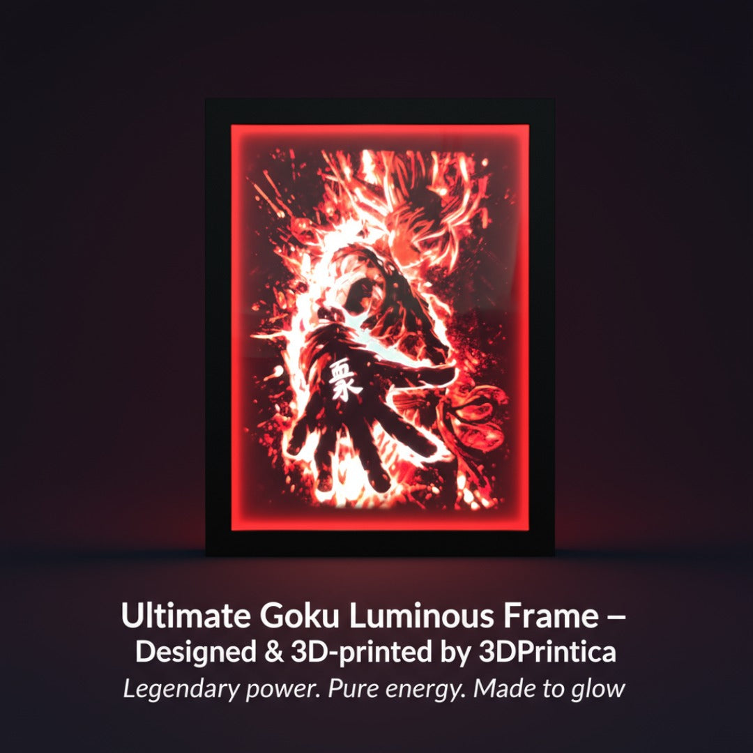 ULTIMATE GOKU - DRAGON BALL Φωτιζόμενη Κορνίζα | 3DPrintica Exclusive