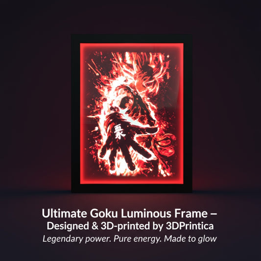 ULTIMATE GOKU - DRAGON BALL Φωτιζόμενη Κορνίζα | 3DPrintica Exclusive