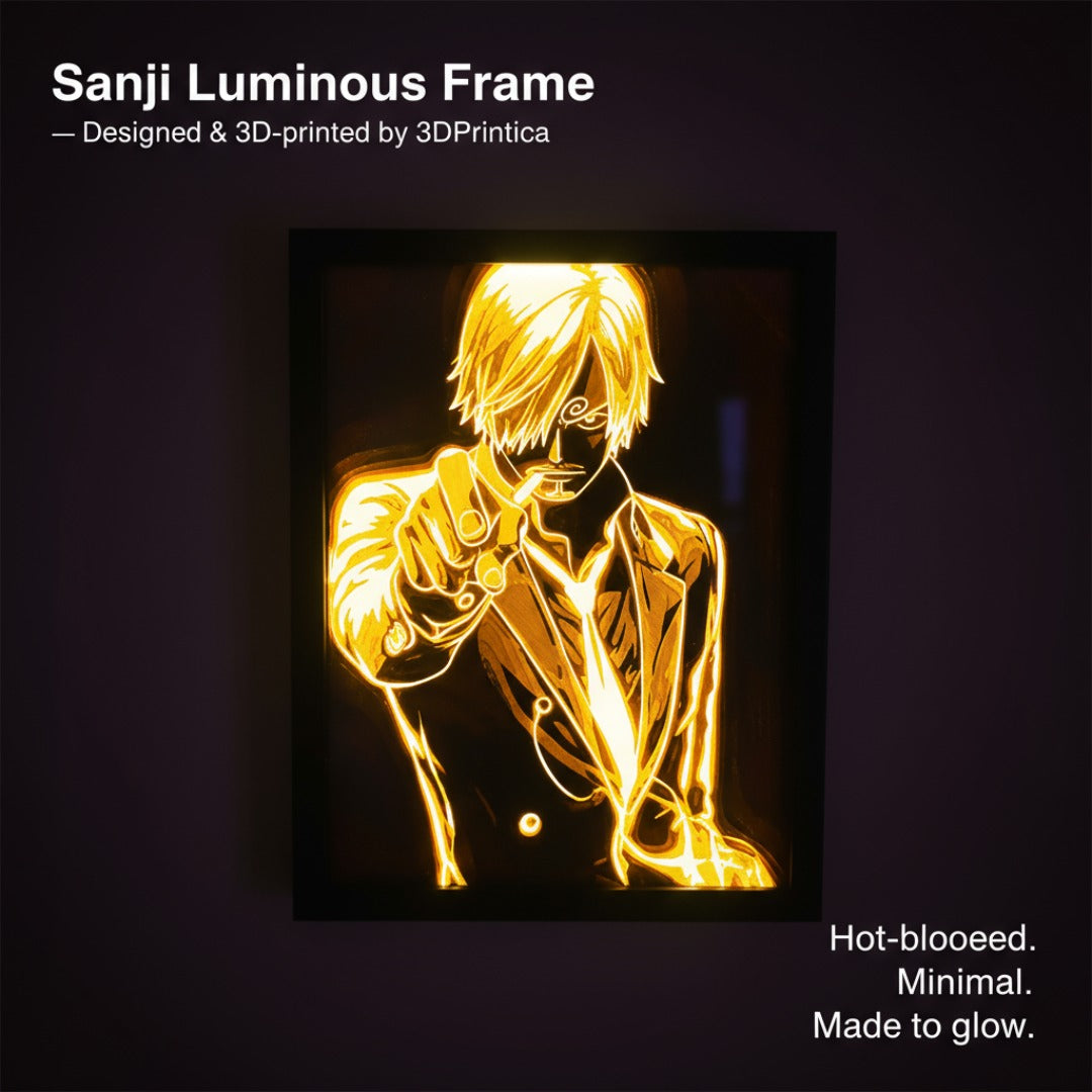 SANJI - ONE PIECE Φωτιζόμενη Κορνίζα | 3DPrintica Exclusive