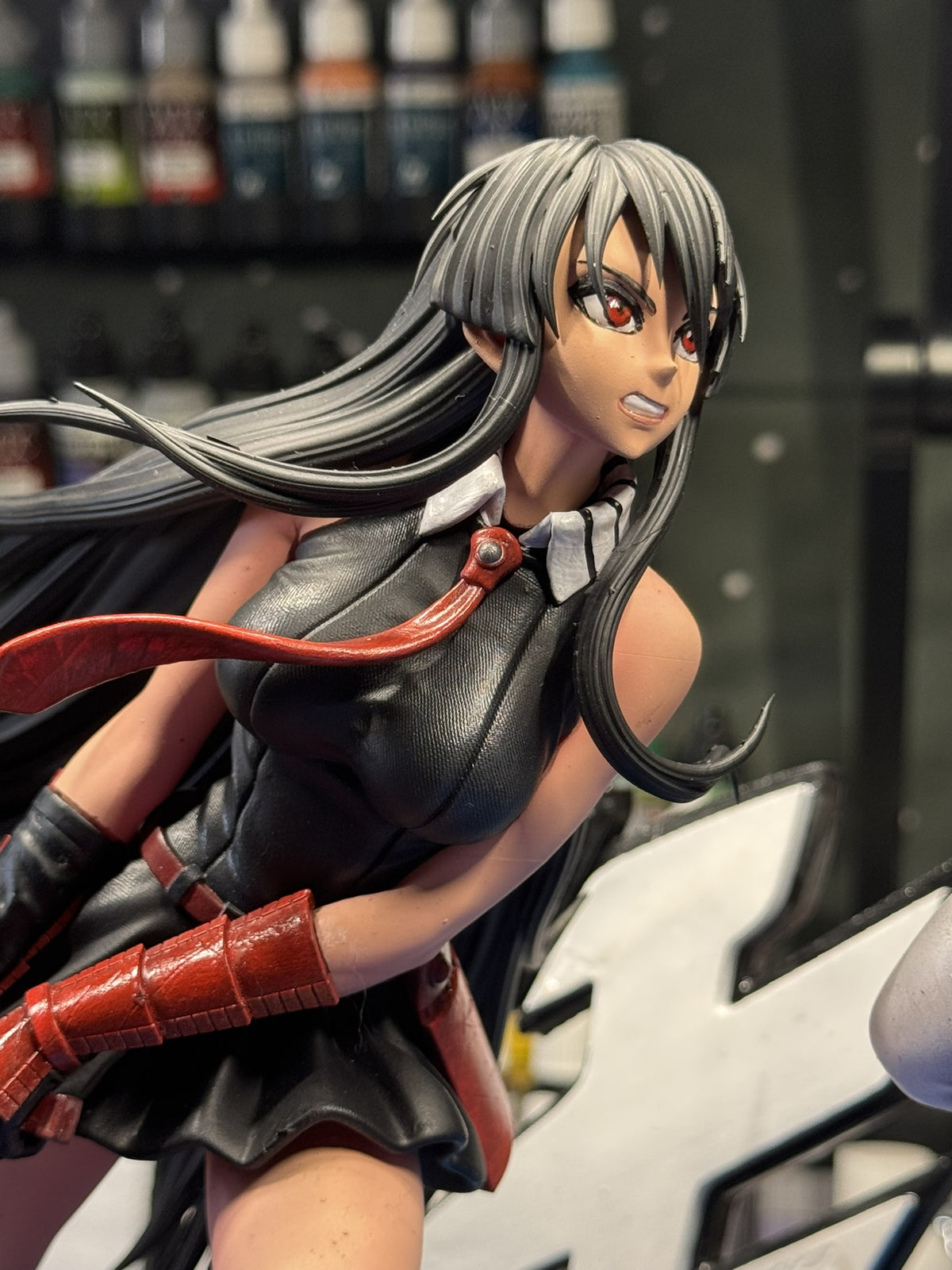 Akame vs Esdeath — actual hand-painted diorama, workshop detail 5